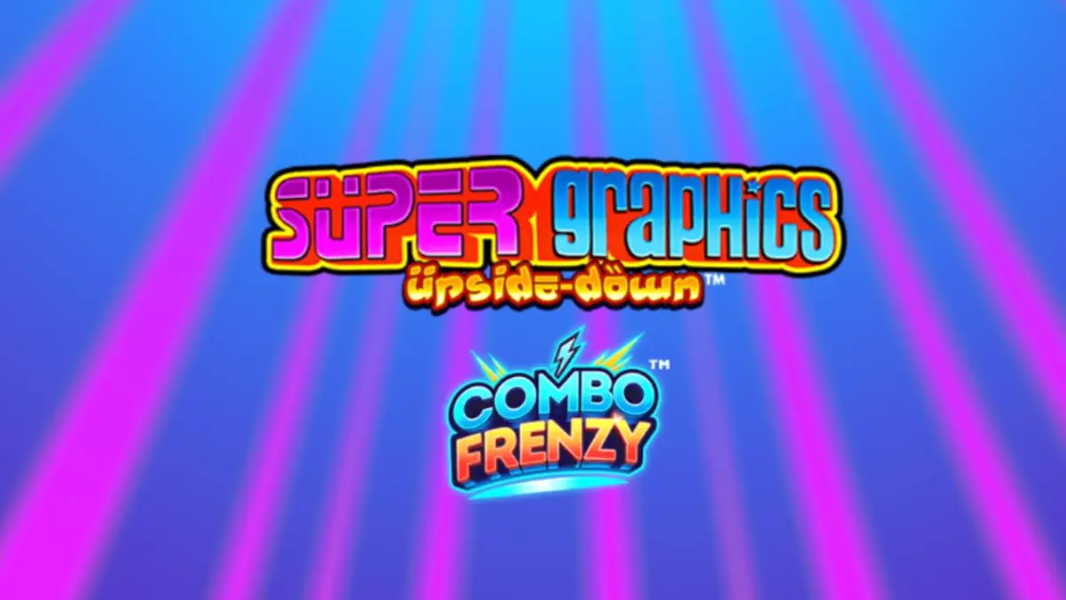 Tampilan visual slot Super Graphics Upside Down dengan tema anime dan kucing keberuntungan